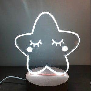 Personalized Night Light, Star Night Light, Kid&#39;s Night Light, Girl&#39;s Room, Boy&#39;s Room, Kid&#39;s Bedroom Déc