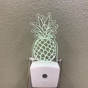LED Wall Plug, Pineapple Night Light, Bedroom Décor, LED Light, Home Décor, Wall Light