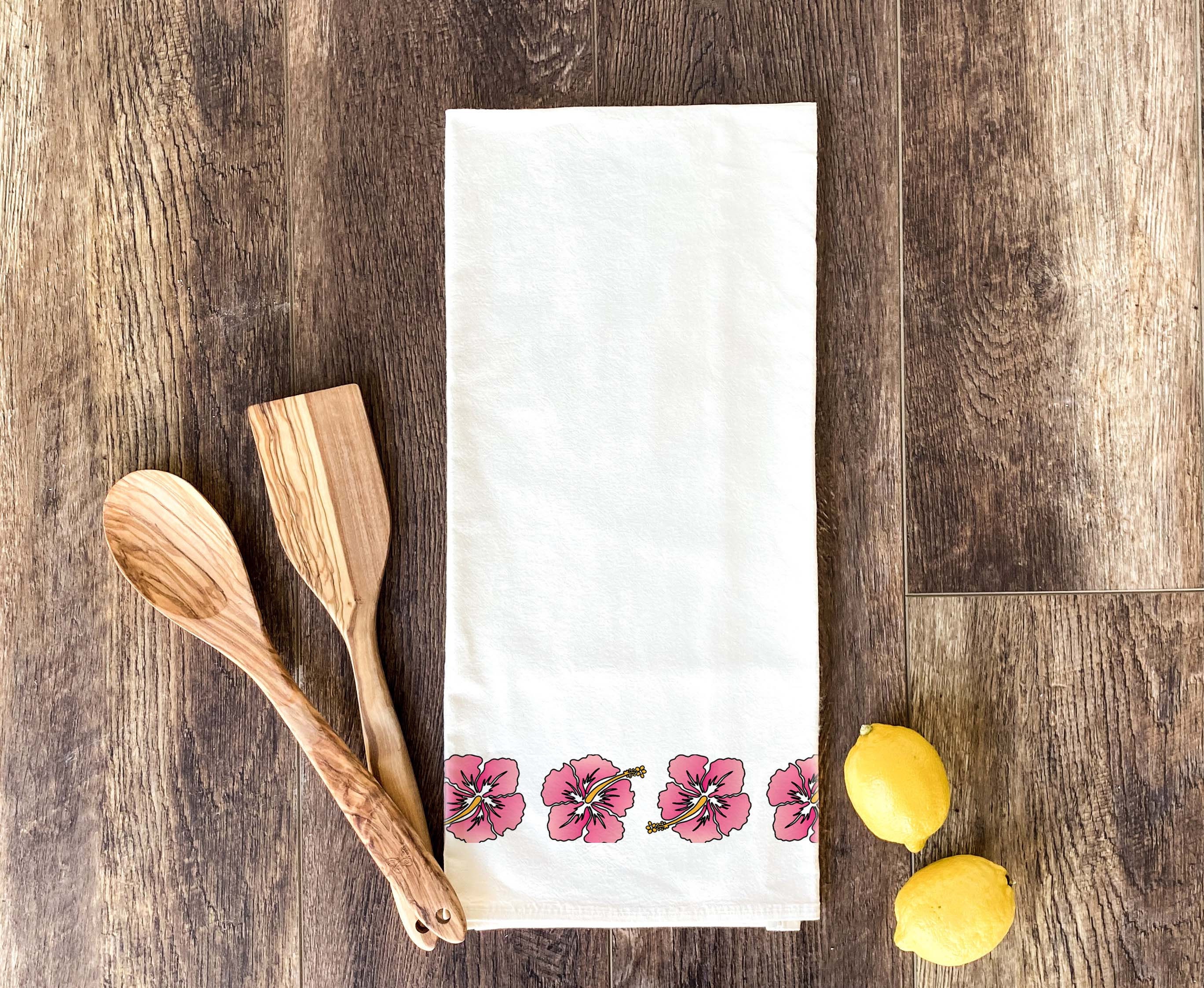 Color Tropical Flower Dish Towels, Flour Sack Towel, Decorated Dish Towels, Hawaii Decor