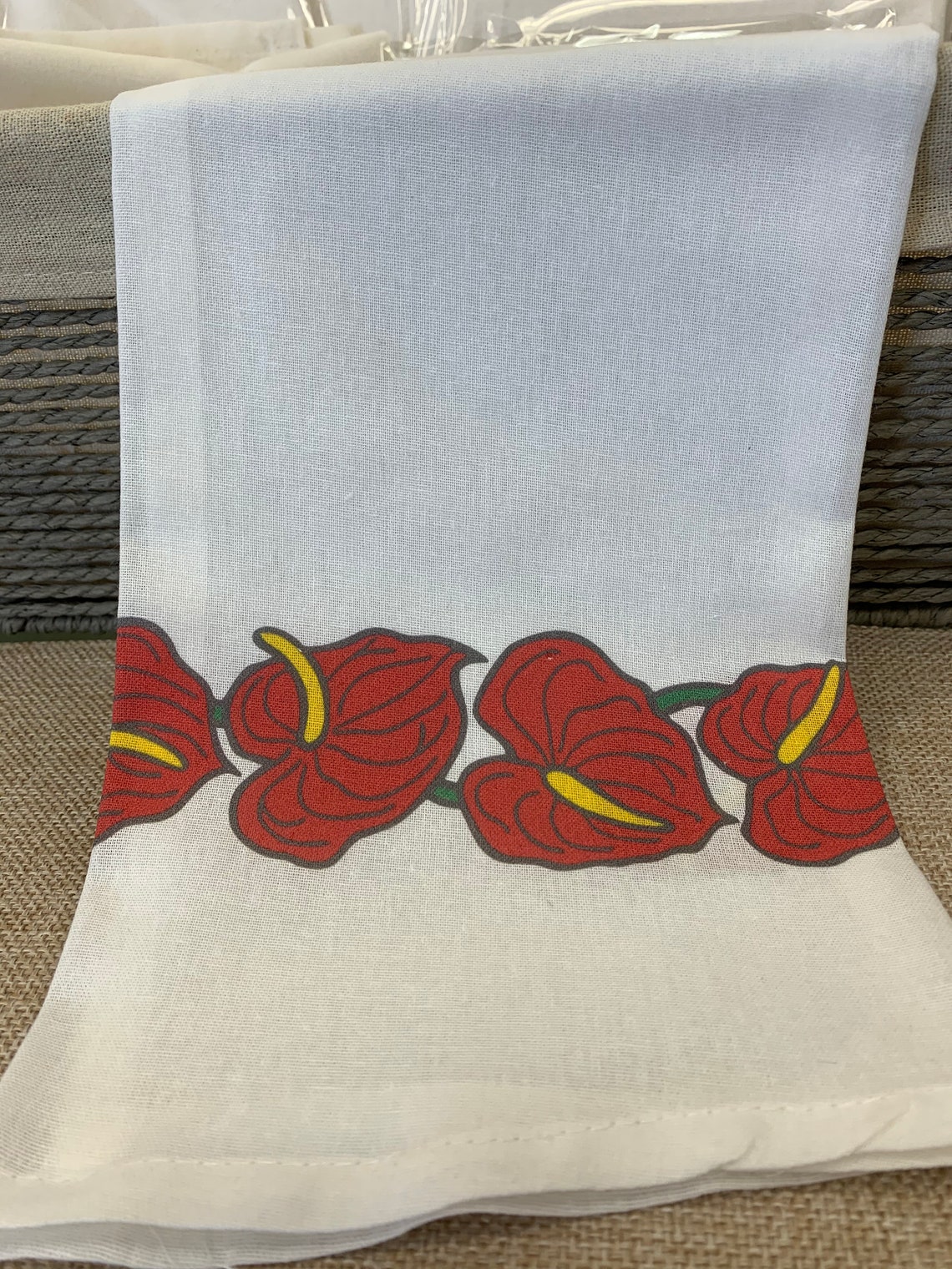 Color Tropical Flower Dish Towels Flour Sack Towel Decorated Etsy