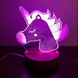 Personalized Night Light, Unicorn Night Light, Kid&#39;s Night Light, Girl&#39;s Room, Boy&#39;s Room, Kid&#39;s Bedroom Décor