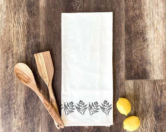 Torch Ginger Dish Towel, Flour Sack Towel, Decorated Dish Towels, Hawaii Decor