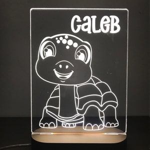 Personalized Night Light, Turtle Night Light, Kid&#39;s Night Light, Girl&#39;s Room, Boy&#39;s Room, Kid&#39;s Bedroom Décor