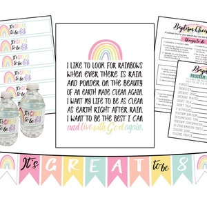Great to be 8 baptism preview, Great to be Eight, Great to be 8 Printable, LDS Baptism, LDS Baptism Checklist