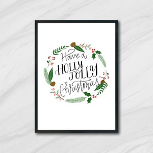 Have a Holly Jolly Christmas Song Lyrics Christmas Printable - Etsy