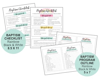 LDS Baptism Checklist, LDS Baptism, Digital Download, Baptism Organizer, LDS Planner