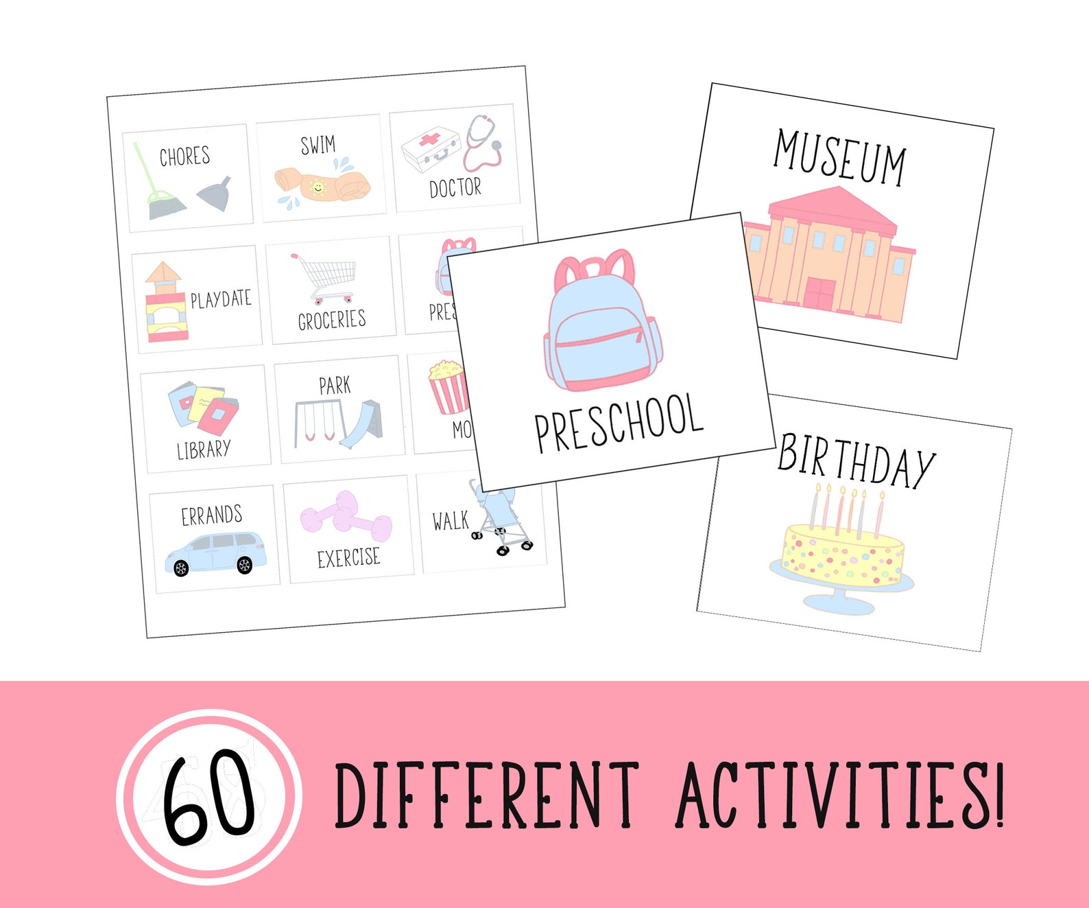 Kids Printable Visual Weekly Schedule, Kids Printable Calendar ...