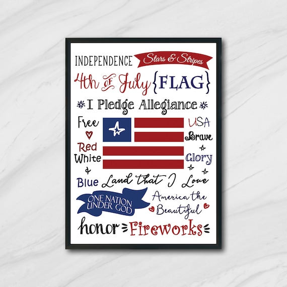 Gagliardetto Patriottico Decorazione Del Giorno Dell'Indipendenza