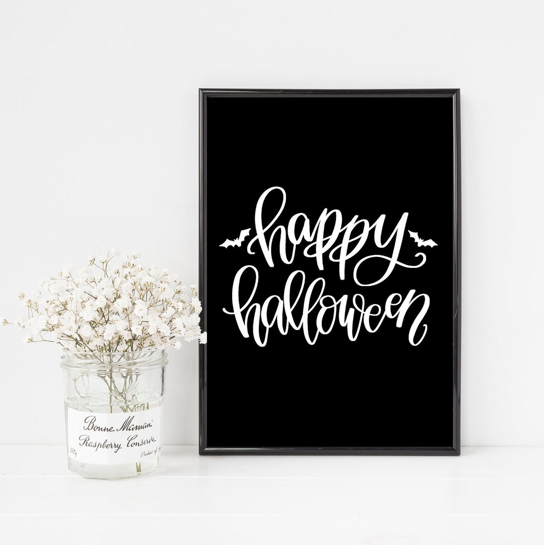 Happy Halloween Print, Halloween Printable, Halloween Decor, Halloween ...