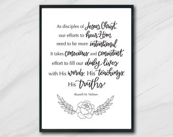 LDS 'Hear Him' Print by Russel M. Nelson