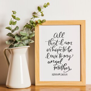 Angel Mother Mother's Day Quote Printable
