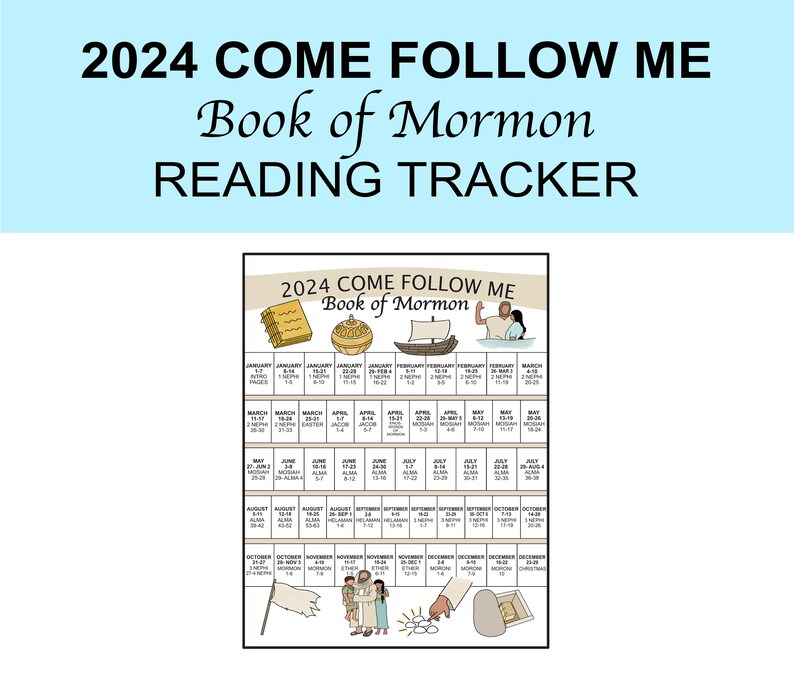 Come Follow Me 2024 Book of Mormon Reading Chart for Sunday School