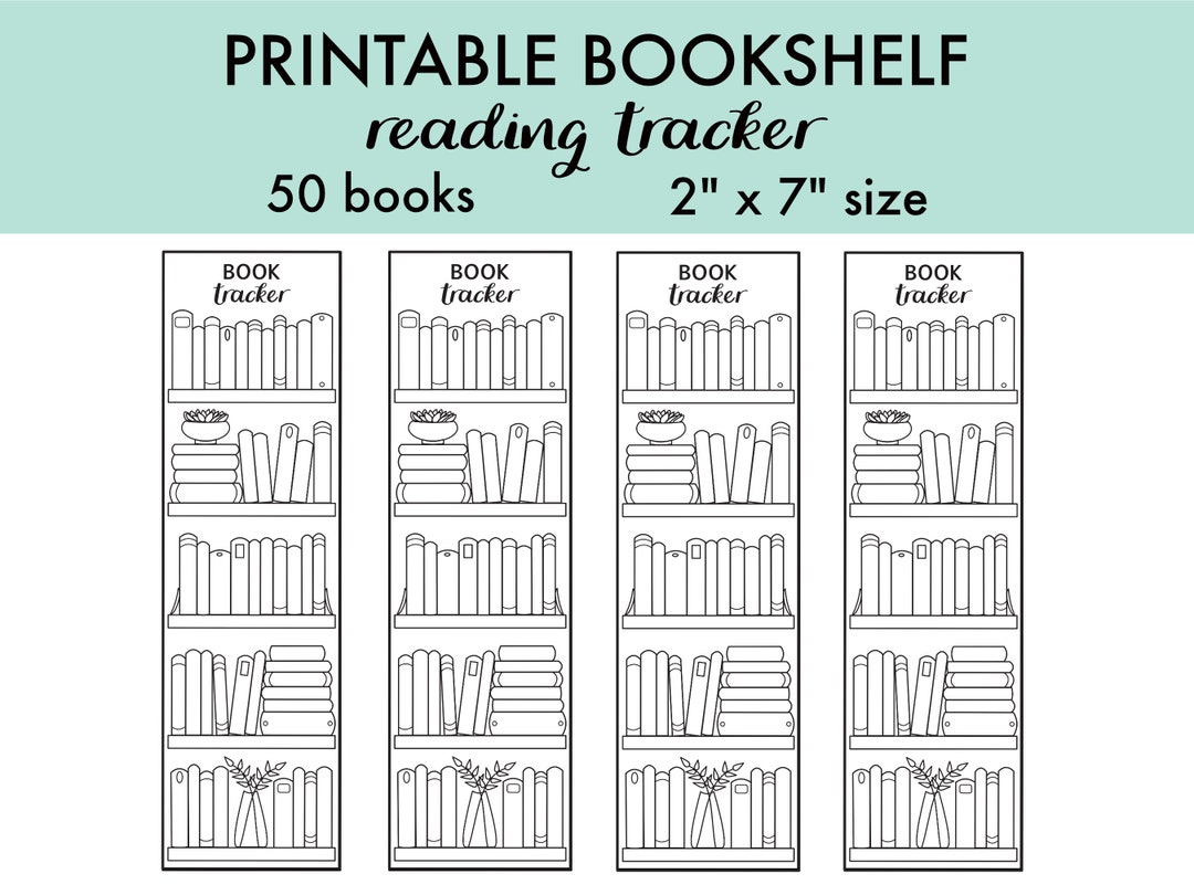 Printable Reading Tracker Bookmark, Printable Coloring Bookmark ...