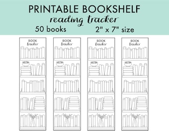 Printable Reading Tracker Bookmark, Printable Coloring Bookmark, Digital Bookmark with Bookshelf, Reading Tracker, Book lover