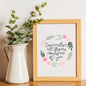 Dear Mother LDS Song Quote Printable