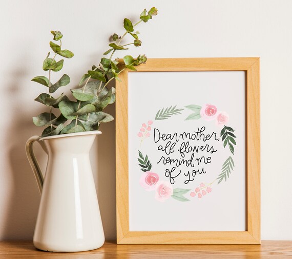 Dear Mother LDS Song Quote Printable - Etsy