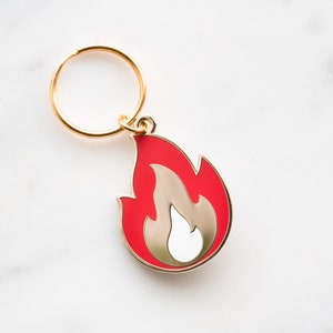 Flame keychain top