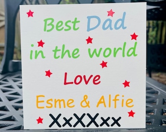 Personalised, bright and fun, Father's Day card