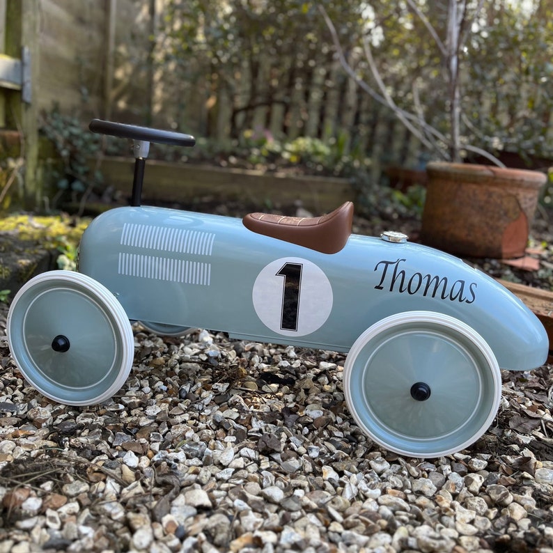 Personalised racing car, toys for one year old, toys for two year old, ride on car, sit on car, ride on toys, sit on toys,personalised toys image 4