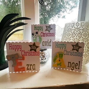 Carte Alphabet de Noël personnalisée