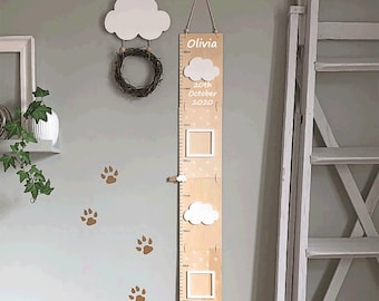 Personalised height chart, Decorated and personalised height chart, Height chart for kids, height measure, wooden height chart,