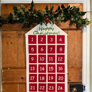 Personalised felt advent calendar