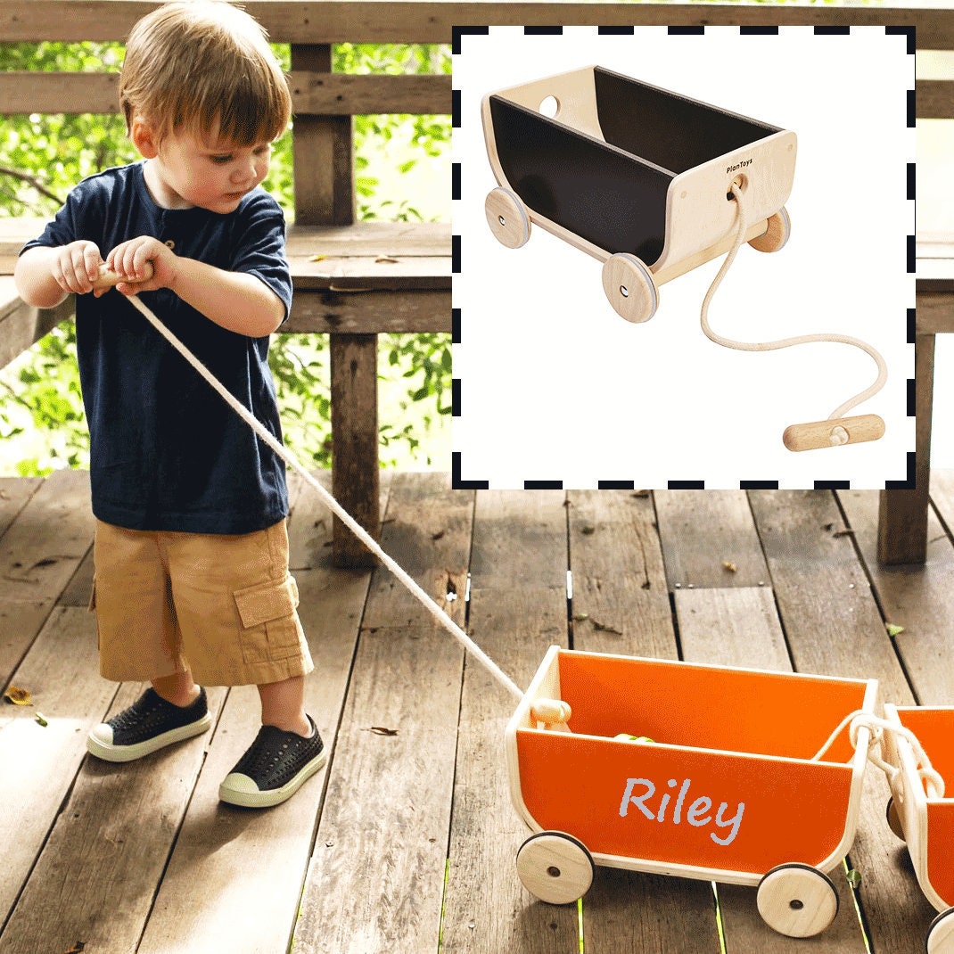 Personalised Children's Pull Along Cart Children's Etsy