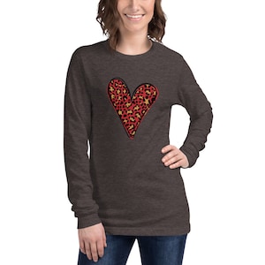 Long Sleeve Tee, Animal print ladies long sleeve top, Long sleeve top
