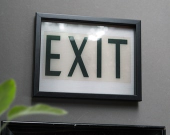 Framed or Unframed Vintage Sign, Exit Sign for Room, Classic Framed Exit Sign, Vintage Looking Exit Way Out Sign, Antique Exit Signs