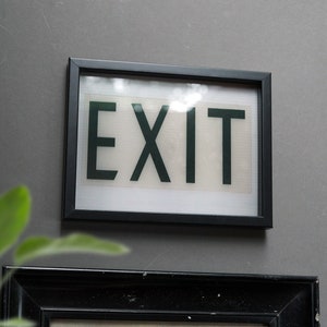 Framed or Unframed Vintage Sign, Exit Sign for Room, Classic Framed Exit Sign, Vintage Looking Exit Way Out Sign, Antique Exit Signs