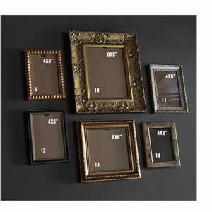 Antique Gold Picture Frames, Vintage Ornate Gold Picture Frames, Antique Photo Frame Wall, Gallery Wall Frames, Ornate Photo Frames