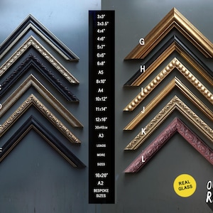 Photo Frames, Handmade, BESPOKE SIZES,  Picture Frames, Real Glass, High End