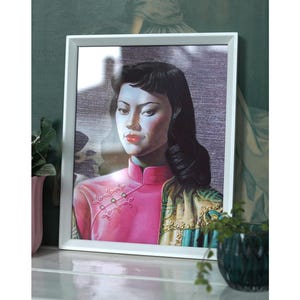 Vladimir Tretchikoff, Miss Wong, Original Frame, Repro Print, Mid Century Icon