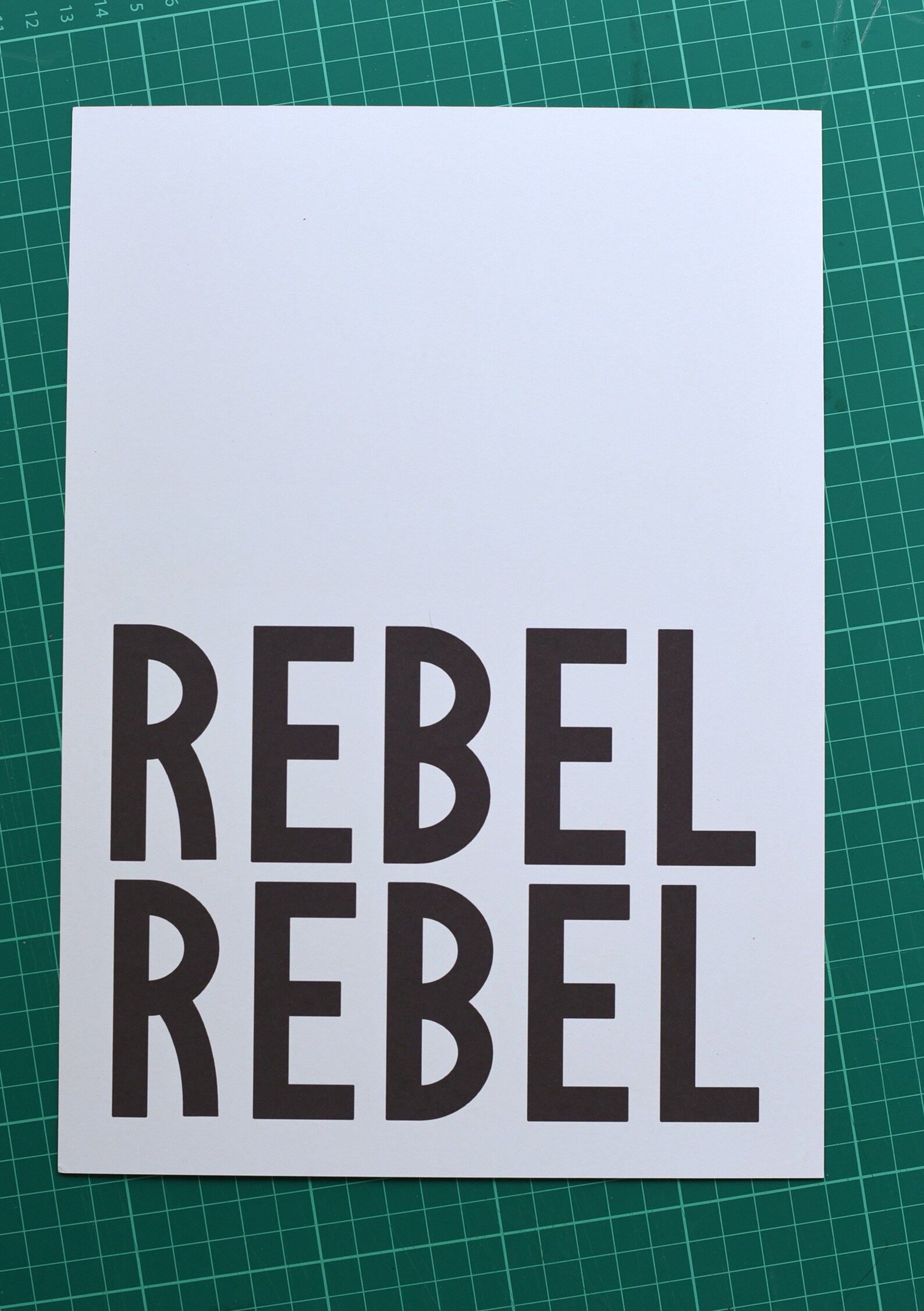 REBEL REBEL print Typography print Quirky Print Punk Rock | Etsy