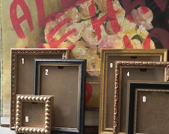 PICTURE FRAMES, Complete Gallery, Ornate, Antique, Gold, Handmade, Wood