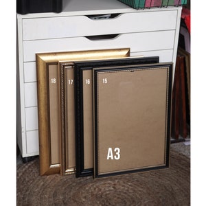PICTURE FRAMES, Preloved Photo Frames, Gold, Black, Wood, Ornate, Wall Gallery