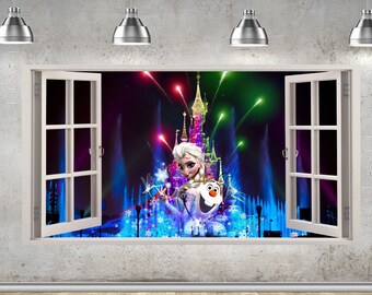 Sultan Mosque Istanbul Turkey 3D Window View Wall Sticker Mural 905