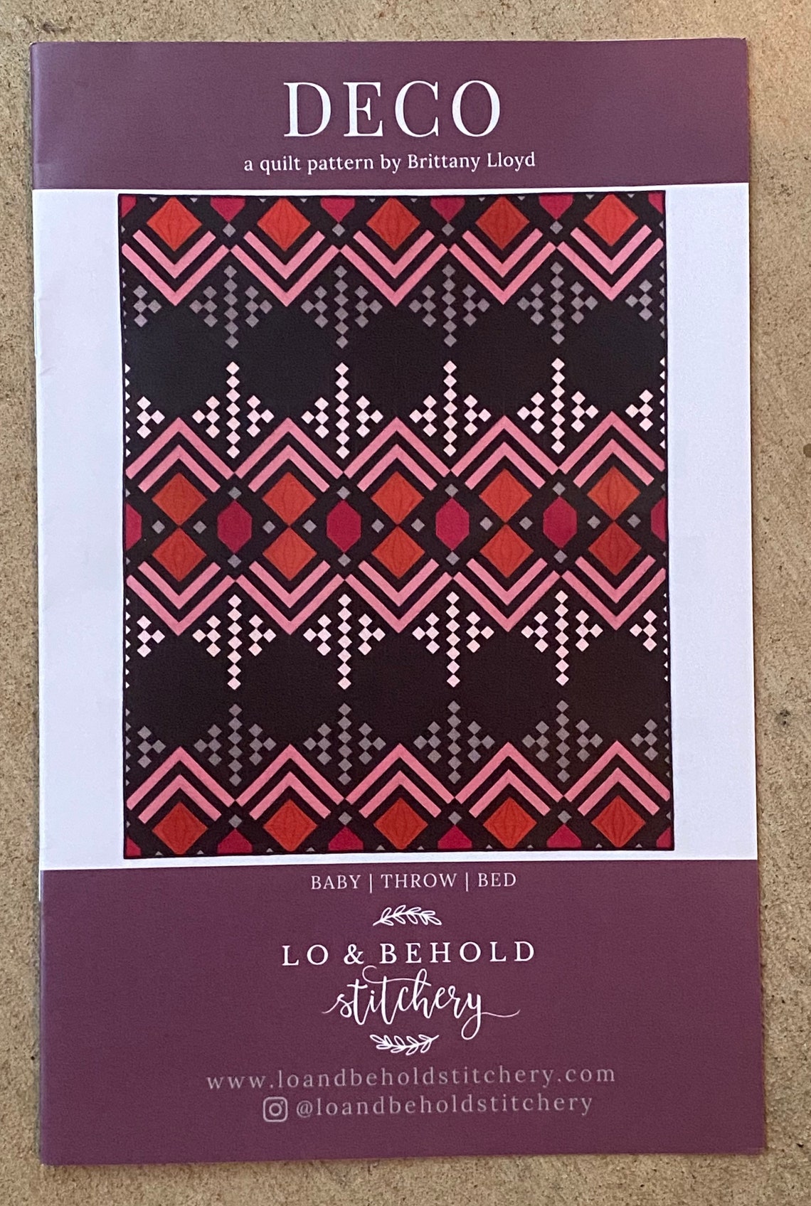 Deco Quilt Pattern by Lo & Behold Stitchery | Etsy