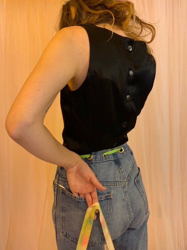 90/'s satin shell blouse