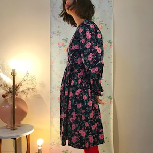 Floral puff sleeve mini dress image 3