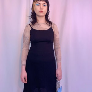 90’s little black strappy babydoll dress