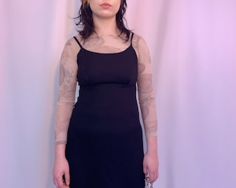 90’s little black strappy babydoll dress