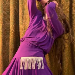 Puff sleeve remade fringe dress