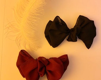 Assorted 80&#39;s sheer chiffon bow hair clips