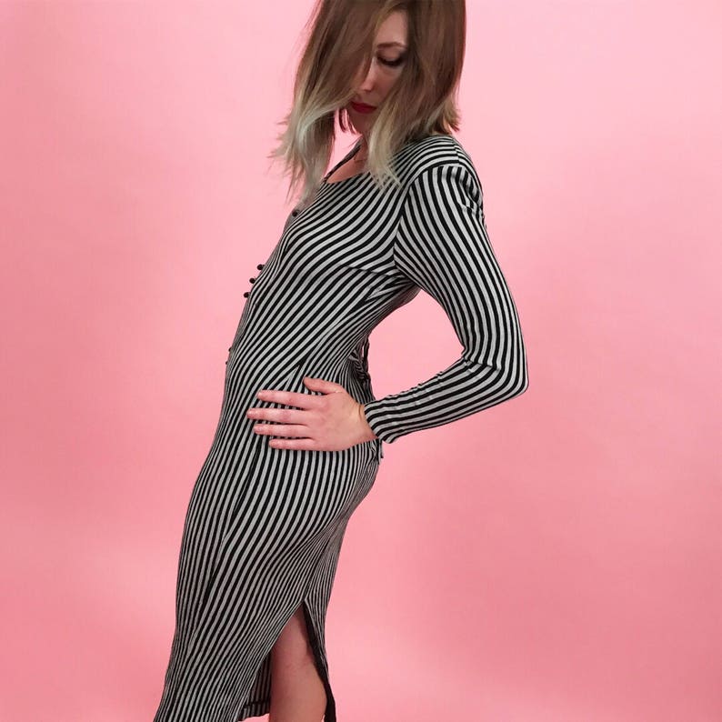 Bodycon Crinkled Midi Dress XS Etsy