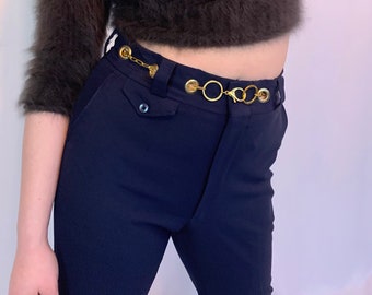 Chain belt 70's menswear pants S/M