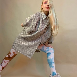 Recycled Tie Dye Strumpfhosen: Handgefärbte zweifarbige Strumpfhose