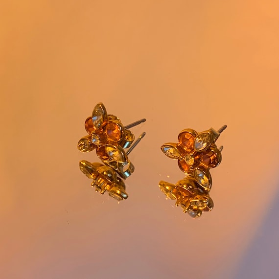 80’s pink rhinestone luxe earrings