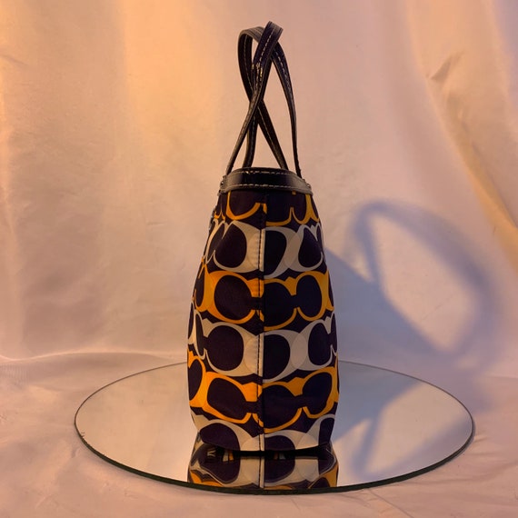 Patent + canvas mod mini Coach tote - image 6