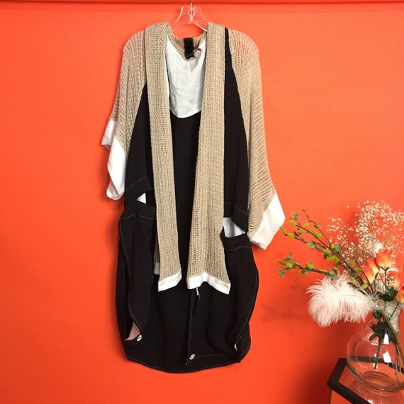 Mesh crochet cotton blend jacket